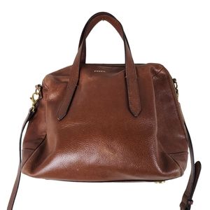 Fossil Brown Leather Satchel